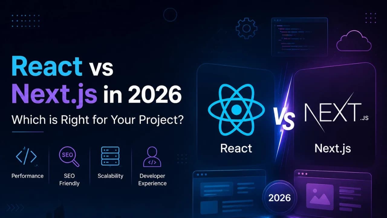 React vs Next.js in 2026 - Performance, SEO, Scalability Comparison